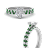 Load image into Gallery viewer, french-pave-pear-petite-emerald-wedding-ring-set-in-FD9918PEGEMGRANGLE3-NL-WG-B1