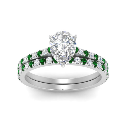 french-pave-pear-petite-emerald-wedding-ring-set-in-FD9918PEGEMGRANGLE3-NL-WG-B1