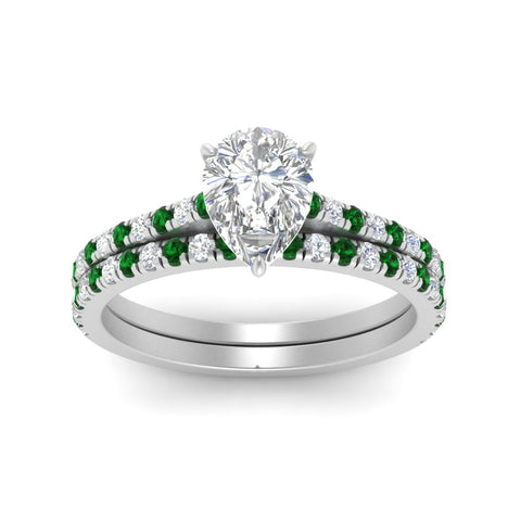 french-pave-pear-petite-emerald-wedding-ring-set-in-FD9918PEGEMGRANGLE3-NL-WG-B1