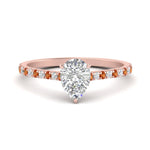 Load image into Gallery viewer, french-pave-pear-petite-orange-sapphire-engagement-ring-in-FD9918PERGSAORANGLE3-NL-RG
