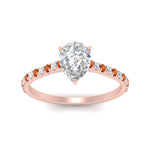 Load image into Gallery viewer, french-pave-pear-petite-orange-sapphire-engagement-ring-in-FD9918PERGSAORANGLE3-NL-RG
