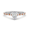 Load image into Gallery viewer, french-pave-pear-petite-orange-sapphire-engagement-ring-in-FD9918PERGSAORANGLE3-NL-WG