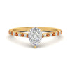 Load image into Gallery viewer, french-pave-pear-petite-orange-sapphire-engagement-ring-in-FD9918PERGSAORANGLE3-NL-YG