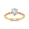 Load image into Gallery viewer, french-pave-pear-petite-orange-sapphire-engagement-ring-in-FD9918PERGSAORANGLE3-NL-YG