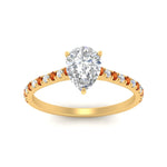Load image into Gallery viewer, french-pave-pear-petite-orange-sapphire-engagement-ring-in-FD9918PERGSAORANGLE3-NL-YG
