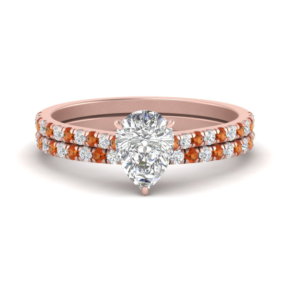french-pave-pear-petite-orange-sapphire-wedding-ring-set-in-FD9918PEGSAORANGLE3-NL-RG-B1