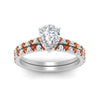 Load image into Gallery viewer, french-pave-pear-petite-orange-sapphire-wedding-ring-set-in-FD9918PEGSAORANGLE3-NL-WG-B1