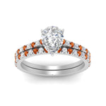 Load image into Gallery viewer, french-pave-pear-petite-orange-sapphire-wedding-ring-set-in-FD9918PEGSAORANGLE3-NL-WG-B1
