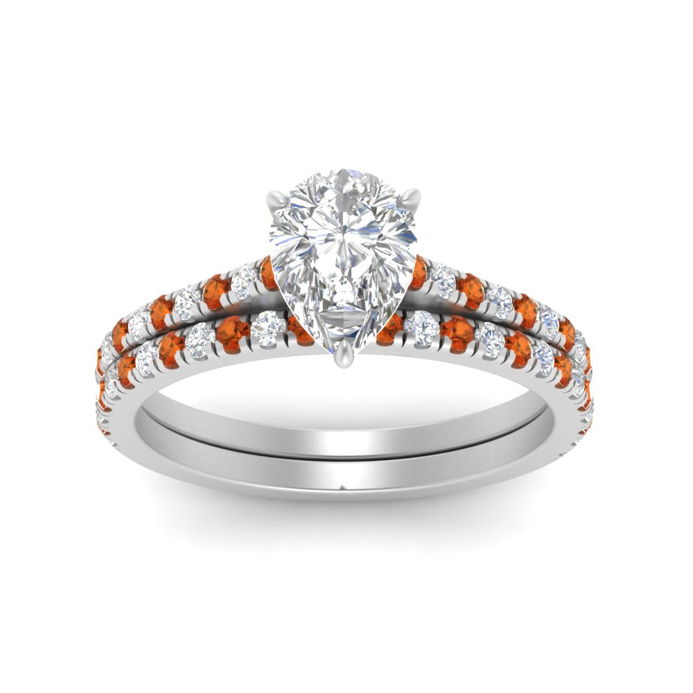 french-pave-pear-petite-orange-sapphire-wedding-ring-set-in-FD9918PEGSAORANGLE3-NL-WG-B1