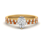 Load image into Gallery viewer, french-pave-pear-petite-orange-sapphire-wedding-ring-set-in-FD9918PEGSAORANGLE3-NL-YG-B1
