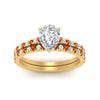 Load image into Gallery viewer, french-pave-pear-petite-orange-sapphire-wedding-ring-set-in-FD9918PEGSAORANGLE3-NL-YG-B1