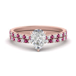 Load image into Gallery viewer, french-pave-pear-petite-pink-sapphire-wedding-ring-set-in-FD9918PEGSADRPIANGLE3-NL-RG-B1
