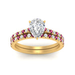 Load image into Gallery viewer, french-pave-pear-petite-pink-sapphire-wedding-ring-set-in-FD9918PEGSADRPIANGLE3-NL-YG-B1
