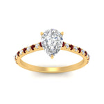 Load image into Gallery viewer, french-pave-pear-petite-ruby-engagement-ring-in-FD9918PERGRUDRANGLE3-NL-YG
