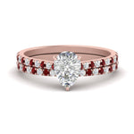 Load image into Gallery viewer, french-pave-pear-petite-ruby-wedding-ring-set-in-FD9918PEGRUDRANGLE3-NL-RG-B1
