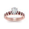 Load image into Gallery viewer, french-pave-pear-petite-ruby-wedding-ring-set-in-FD9918PEGRUDRANGLE3-NL-RG-B1