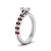 Load image into Gallery viewer, french-pave-pear-petite-ruby-wedding-ring-set-in-FD9918PEGRUDRANGLE3-NL-WG-B1