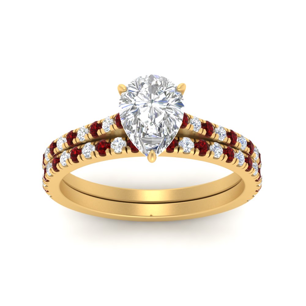 french-pave-pear-petite-ruby-wedding-ring-set-in-FD9918PEGRUDRANGLE3-NL-YG-B1