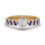 Load image into Gallery viewer, french-pave-pear-petite-sapphire-wedding-ring-set-in-FD9918PEGSABLANGLE3-NL-YG-B1
