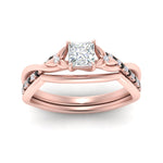 Load image into Gallery viewer, french-pave-princess-cut-contour-black-diamond-wedding-band-in-rose-gold-FD9986B1PRGBLACK-NL-RG