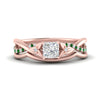 Load image into Gallery viewer, french-pave-princess-cut-contour-emerald-wedding-band-in-rose-gold-FD9986B1PRGEMGR-NL-RG