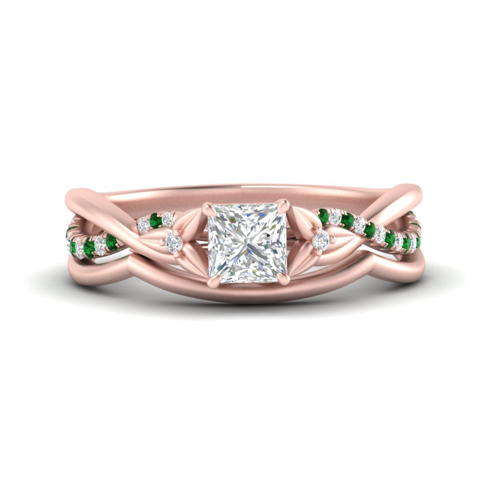 french-pave-princess-cut-contour-emerald-wedding-band-in-rose-gold-FD9986B1PRGEMGR-NL-RG