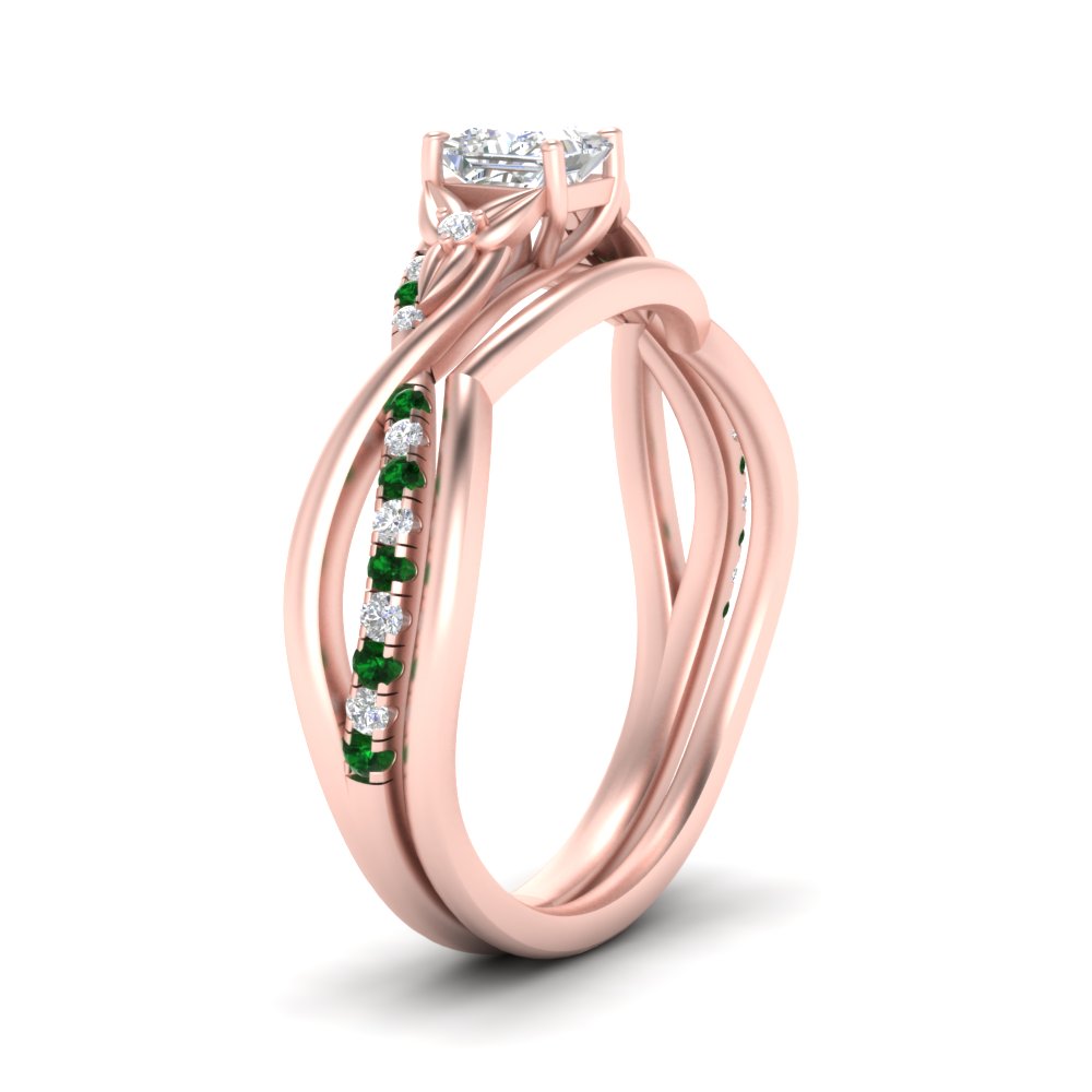 french-pave-princess-cut-contour-emerald-wedding-band-in-rose-gold-FD9986B1PRGEMGR-NL-RG