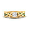 Load image into Gallery viewer, french-pave-princess-cut-contour-emerald-wedding-band-in-yellow-gold-FD9986B1PRGEMGR-NL-YG