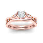 Load image into Gallery viewer, french-pave-princess-cut-contour-orange-sapphire-wedding-band-in-rose-gold-FD9986B1PRGSAOR-NL-RG
