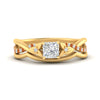 Load image into Gallery viewer, french-pave-princess-cut-contour-orange-sapphire-wedding-band-in-yellow-gold-FD9986B1PRGSAOR-NL-YG