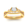 Load image into Gallery viewer, french-pave-princess-cut-contour-orange-sapphire-wedding-band-in-yellow-gold-FD9986B1PRGSAOR-NL-YG