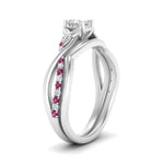 Load image into Gallery viewer, french-pave-princess-cut-contour-pink-sapphire-wedding-band-in-white-gold-FD9986B1PRGSADRPI-NL-WG
