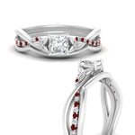 Load image into Gallery viewer, french-pave-princess-cut-contour-ruby-wedding-band-in-white-gold-FD9986B1PRGRUDR-NL-WG