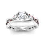 Load image into Gallery viewer, french-pave-princess-cut-contour-ruby-wedding-band-in-white-gold-FD9986B1PRGRUDR-NL-WG

