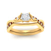 Load image into Gallery viewer, french-pave-princess-cut-contour-ruby-wedding-band-in-yellow-gold-FD9986B1PRGRUDR-NL-YG