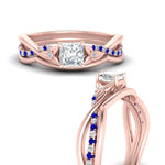 Load image into Gallery viewer, french-pave-princess-cut-contour-sapphire-wedding-band-in-rose-gold-FD9986B1PRGSABL-NL-RG
