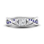 Load image into Gallery viewer, french-pave-princess-cut-contour-sapphire-wedding-band-in-white-gold-FD9986B1PRGSABL-NL-WG