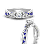 Load image into Gallery viewer, french-pave-princess-cut-contour-sapphire-wedding-band-in-white-gold-FD9986B1PRGSABL-NL-WG
