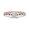 Load image into Gallery viewer, french-pave-princess-cut-petite-black-diamond-engagement-ring-in-FD9918PRRGBLACKANGLE3-NL-RG