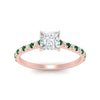 Load image into Gallery viewer, french-pave-princess-cut-petite-black-diamond-engagement-ring-in-FD9918PRRGBLACKANGLE3-NL-RG