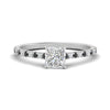 Load image into Gallery viewer, french-pave-princess-cut-petite-black-diamond-engagement-ring-in-FD9918PRRGBLACKANGLE3-NL-WG