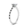 Load image into Gallery viewer, french-pave-princess-cut-petite-black-diamond-engagement-ring-in-FD9918PRRGBLACKANGLE3-NL-WG