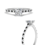 Load image into Gallery viewer, french-pave-princess-cut-petite-black-diamond-engagement-ring-in-FD9918PRRGBLACKANGLE3-NL-WG

