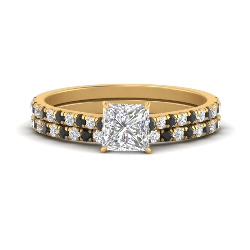 french-pave-princess-cut-petite-black-diamond-wedding-ring-set-in-FD9918PRGBLACKANGLE3-NL-YG-B1