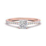 Load image into Gallery viewer, french-pave-princess-cut-petite-diamond-engagement-ring-in-FD9918PRRANGLE3-NL-RG
