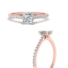 Load image into Gallery viewer, french-pave-princess-cut-petite-diamond-engagement-ring-in-FD9918PRRANGLE3-NL-RG