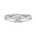 Load image into Gallery viewer, french-pave-princess-cut-petite-diamond-engagement-ring-in-FD9918R
