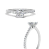 Load image into Gallery viewer, french-pave-princess-cut-petite-diamond-engagement-ring-in-FD9918R