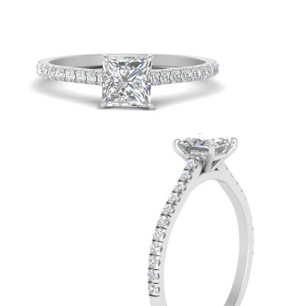 french-pave-princess-cut-petite-diamond-engagement-ring-in-FD9918R