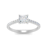 Load image into Gallery viewer, french-pave-princess-cut-petite-diamond-engagement-ring-in-FD9918R
